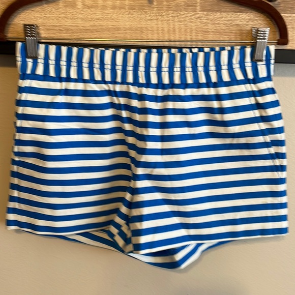 J Crew Royal Blue and White Striped Shorts - Picture 1 of 6